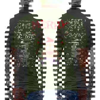 Santa Reno Feliz Navidad Divertido Familia Navidad Ciervo Camiseta Hombre Estampado Espalda - Regaloses