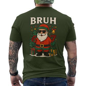 Santa Says 67 Bruh Santa Pajamas 67 Meme Christmas Men's T-shirt Back Print - Thegiftio UK