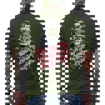 Santa Says Food Stamps Are Gone 2025 Christmas Humor Men's T-shirt Back Print | Mazezy