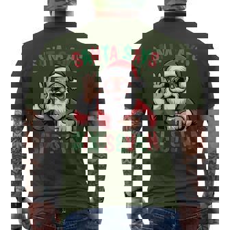 Santa Says Six Seven 67 Meme Christmas Humor Saying Gen Z Men's T-shirt Back Print - Seseable