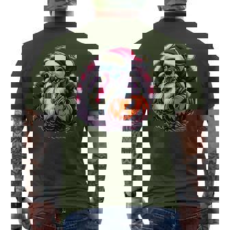 Santa Turkey Halloween Pumpkin Thanksgiving Men's T-shirt Back Print - Thegiftio