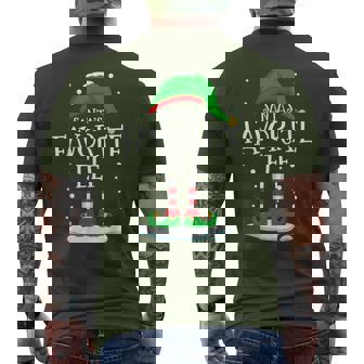 Santa's Favorite Elf Christmas Family Matching Xmas Men's T-shirt Back Print - Thegiftio