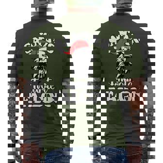 Santa's Favorite Falcon Back To School Christmas Men's T-shirt Back Print | Seseable CA