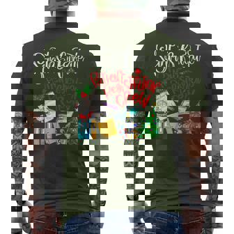 Santa's Favorite Patient Registration Crew Access Christmas Men's T-shirt Back Print - Monsterry