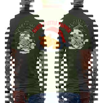 Santa’S Little Napper Cute Christmas Cat Men's T-shirt Back Print - Thegiftio