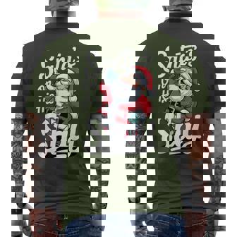 Santa’S On His Slay Christmas Outfit For Holiday Party Men's T-shirt Back Print | Mazezy