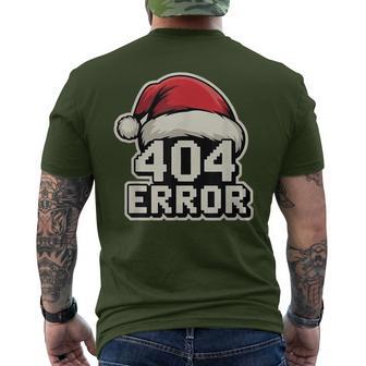 Santa's Tech Support Rebooting Christmas Error 404 Men's T-shirt Back Print - Thegiftio UK