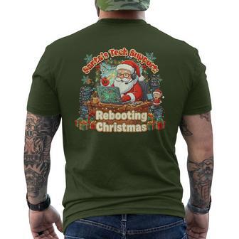 Santa's Tech Support Rebooting Christmas Men's T-shirt Back Print - Thegiftio UK