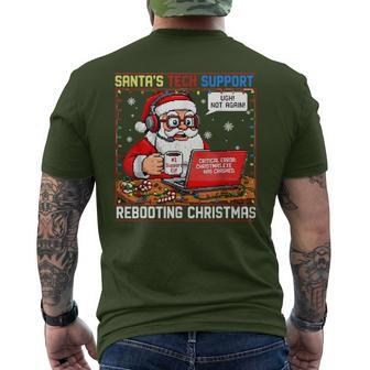 Santa's Tech Support Rebooting Christmas White Sweats Men's T-shirt Back Print - Thegiftio UK