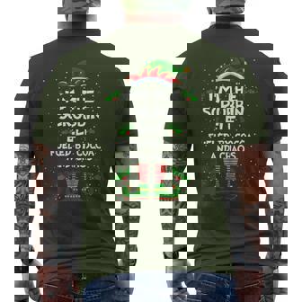 Scrubbin' Elf Fueled By Cocoa & Chaos Christmas Cleaning Men's T-shirt Back Print | Seseable FR