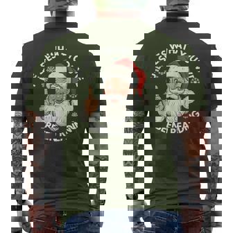 He Sees What You've Been Reading Bookish Christmas Men's T-shirt Back Print - Thegiftio