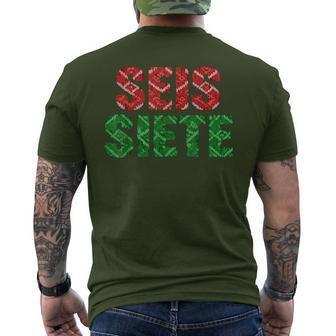 Seis Siete Six Seven Christmas 67 Meme Men's T-shirt Back Print - Thegiftio UK
