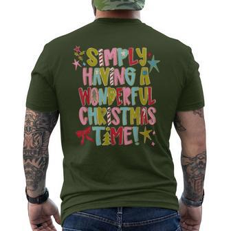 Simply Having A Wonderful Christmas Time Men's T-shirt Back Print - Thegiftio UK