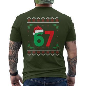 Six Seven Christmas 6 7 Ugly Christmas Sweater Men's T-shirt Back Print - Thegiftio UK