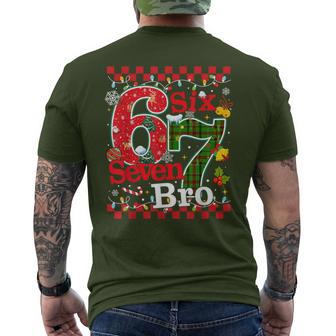 Six Seven Christmas Bro Brainrot Meme 67 Gen Z Slang Men's T-shirt Back Print - Thegiftio UK