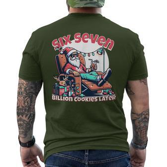 Six Seven Santa Cookies For Christmas Meme Men's T-shirt Back Print - Thegiftio UK