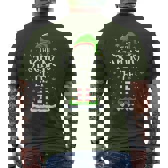 Skiing Elf Squad Xmas Family Matching Group Christmas Elf Men's T-shirt Back Print - Thegiftio