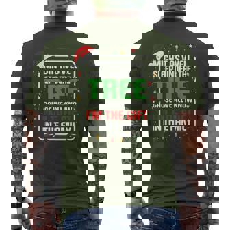 Might As Well Sleep Under The Tree Christmas Pajamas Men's T-shirt Back Print - Thegiftio