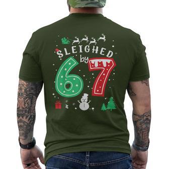 Sleighed By 67 Christmas Trendy Xmas Costume Meme Men's T-shirt Back Print - Thegiftio UK