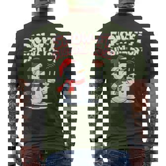 Snow-Fi Signal Lost Cute Christmas Snowman Xmas Pun Men's T-shirt Back Print | Mazezy