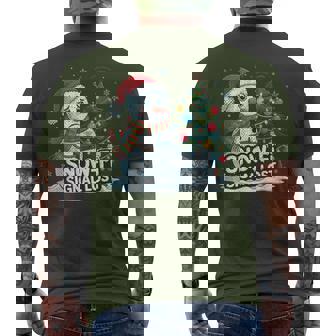 Snow-Fi Signal Lost Cute Christmas Snowman Pun Winter Men's T-shirt Back Print | Mazezy