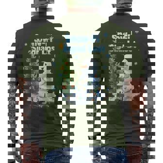 Snow-Fi Signal Lost Christmas Snowman Wifi Men's T-shirt Back Print - Thegiftio