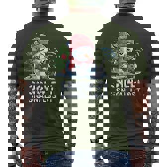 Snow-Fi Signal Lost Snowman Christmas Men's T-shirt Back Print - Thegiftio