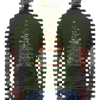 Snowboarding Christmas Snowboard Tree Men's T-shirt Back Print | Mazezy