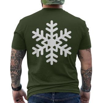 Snowflakes Christmas Snowfall Snow Graphic Men's T-shirt Back Print - Thegiftio UK