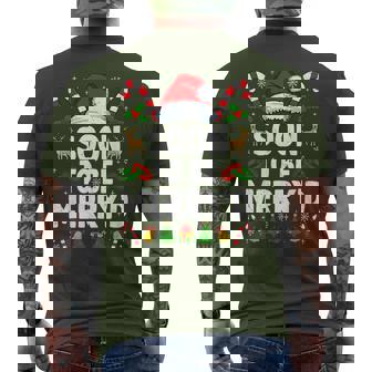 Soon To Be Merry'd Engaged Christmas Squad Couples Fiance Men's T-shirt Back Print | Seseable CA