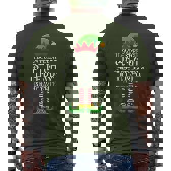 Speech Therapy Elf Christmas School Therapist Slp Xmas Men's T-shirt Back Print | Mazezy