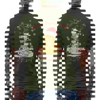 Spooky Biscuits Club Cat Christmas Baking Baker Joy Men's T-shirt Back Print - Monsterry