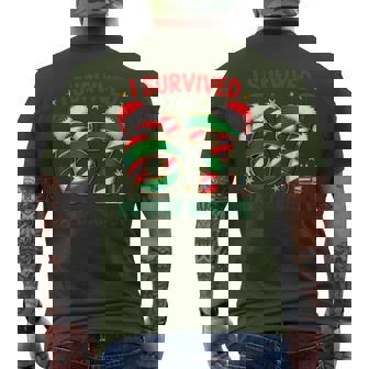 I Survived 67 Days Of School Christmas Candy Cane Six Seven Men's T-shirt Back Print | Mazezy