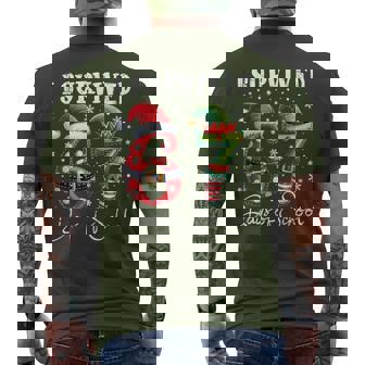 I Survived 67 Days Of School Christmas Candy Cane Six Seven Men's T-shirt Back Print - Monsterry