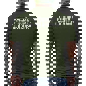 Thanksgiving Merry Christmas Quote I'm Thankful Men's T-shirt Back Print | Mazezy