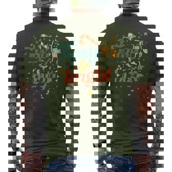 Tipsy And Bright Christmas Champagne Holiday Party Men's T-shirt Back Print | Seseable CA