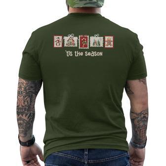 Tis The Season Coquette Christmas Winter Stamps Men's T-shirt Back Print - Thegiftio UK