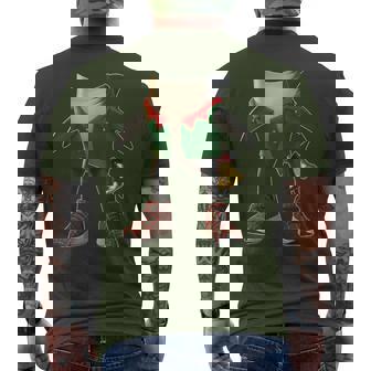 Tralalero Tralala Italian Brainrot Xmas Elf Christmas Men's T-shirt Back Print - Thegiftio