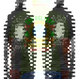 The Ugliest Ugly Christmas Sweater With Mirror Xmas Men's T-shirt Back Print - Monsterry