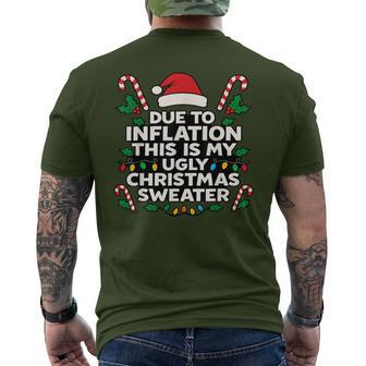 Ugly Christmas Sweaters Due To Inflation Men's T-shirt Back Print - Thegiftio UK