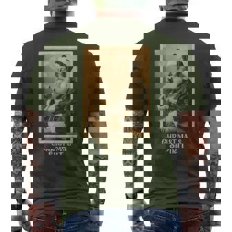 Vintage Smoking Santa Claus Christmas Spirit Christmas Men's T-shirt Back Print | Seseable UK