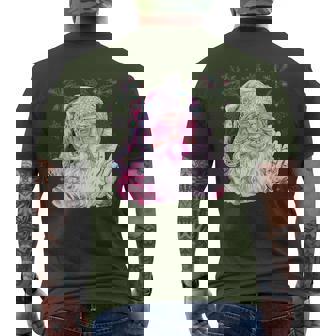 Vintage Santa Christmas Blowing Bubble Gum Girly Fireworks Men's T-shirt Back Print - Monsterry