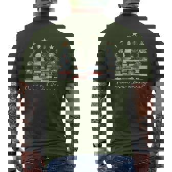 Vintage Seasons Readings All Booked For Christmas Books Club Men's T-shirt Back Print - Seseable