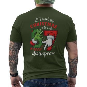 All I Want For Christmas Is To Make 67 Disappear Six Seven Men's T-shirt Back Print - Thegiftio UK