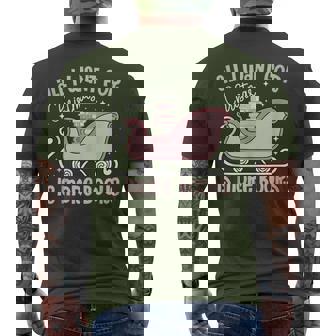 All I Want For Christmas Is More Books Bookworm Reading Men's T-shirt Back Print - Monsterry