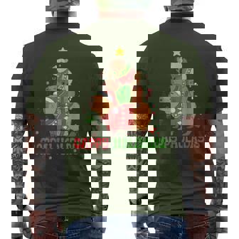 All I Want For Christmas Is A Capybara Cute Capy Xmas Tree Men's T-shirt Back Print - Monsterry