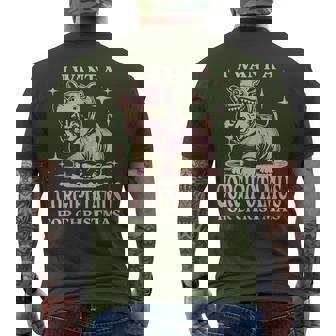 I Want A Corgipotamus For Christmas Corgi Christmas Men's T-shirt Back Print | Mazezy