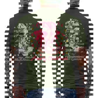 Western Howdy Christmas Boots Cowgirl Coquette Bow Xmas Vibe Men's T-shirt Back Print - Seseable