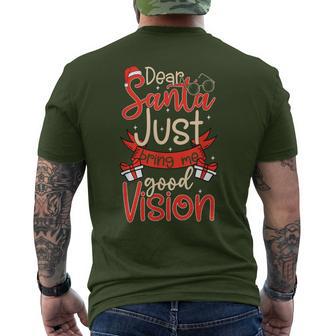 Xmas Optician Eye Doctor Optometry Christmas Optometrist Men's T-shirt Back Print - Seseable
