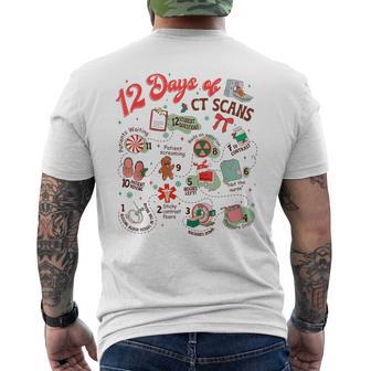 12 Days Of Ct Scans Christmas Ct Tech Cat Scan Men's T-shirt Back Print - Thegiftio UK